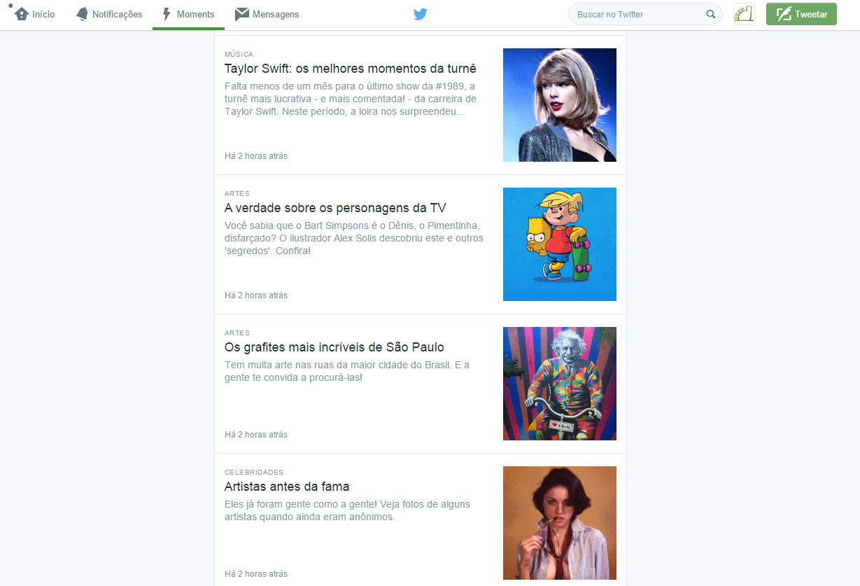 Twitter Moments: Nova ferramenta reúne assuntos do dia