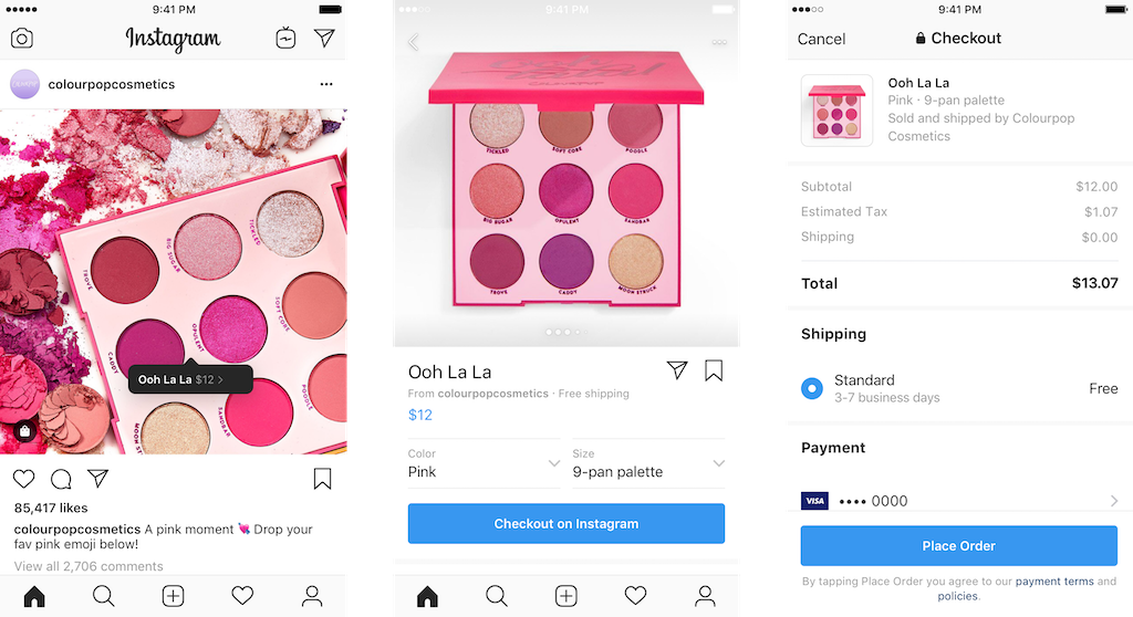 Instagram adiciona botão de checkout em seu aplicativo
